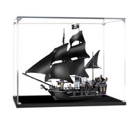 Vitrine en Acrylique,Compatible avec Le Modèle Blocs Construction du Bateau Pirate 4184 Black Pearl,Transparent Boîte Présentation Antipoussière (Modèle Non Inclus) 3MM