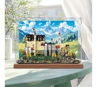 Vitrine en acrylique compatible avec le modèle Château de la marque le-go 21063, vitrine transparente anti-poussière pour ensemble de briques d'architecture, 50 × 25 × 35 cm, boîte collector (D)