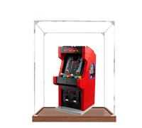 Vitrine en acrylique compatible avec le modèle de machine d'arcade Le-go 40805 - Boîte anti-poussière transparente (vitrine uniquement) (base en bois de 2 mm)