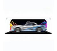 Vitrine en acrylique, compatible avec le set LE*GO 42210 Nis*san GT-R34 de course- Boîtier de présentation transparent et anti-poussière pour modèles de collection (Modèle non inclus) (Black -3mm)