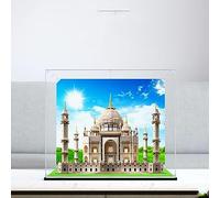 Vitrine en acrylique compatible avec Lego 10256 Taj Mahal, protection contre la poussière, modèle cadeau, transparent, compatible avec Lego (vitrine uniquement)