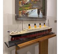 Vitrine en acrylique, compatible avec Lego 10294 Titanic, résistante à la poussière, aux UV et transparente 10294 (vitrine uniquement, kit non inclus) (transparent 3 mm)