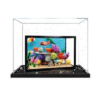 Vitrine en acrylique compatible avec Lego 10366 aquarium tropical, étanche à la poussière, boîte de rangement, boîtier transparent, compatible avec 10366 (boîte de présentation uniquement, kit non
