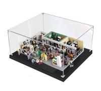 Vitrine en Acrylique Compatible avec Lego 21336 The Office Building Kit,Boîte de Présentation Anti-poussière Base Noire (modèle Non Inclus) 35 x 30 x 15 cm A,2MM