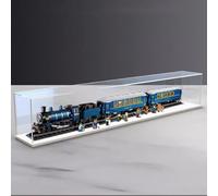 Vitrine en acrylique, compatible avec Lego 21344 Orient Express, boîte de rangement transparente et anti-poussière (boîte uniquement) (base blanche)