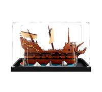 Vitrine en acrylique compatible avec Lego 21363 The Goonies Pirate Ship Sets, anti-poussière et boîte de rangement, compatible avec 21363 (boîte de présentation uniquement, kit non inclus) (noir)