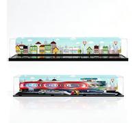 Vitrine en acrylique compatible avec Lego 60423 City Tram, coque transparente anti-poussière pour protéger le modèle, 90 x 20 x 15 cm (vitrine uniquement)
