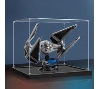 Vitrine en acrylique, compatible avec Lego 75382 TIE Interceptor, résistante à la poussière, aux UV (vitrine uniquement, kit non inclus (2 mm)