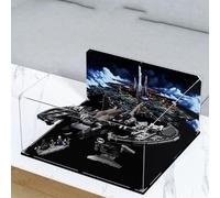 Vitrine en acrylique, compatible avec Lego 76161 Batwing Vitrine transparente, résistante à la poussière, aux UV (vitrine uniquement, kit non inclus) (fond peint)