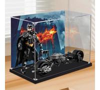 Vitrine en acrylique, compatible avec Lego 76273 Chariot, résistante à la poussière, transparente, boîte de rangement (vitrine uniquement) (dos peinte)