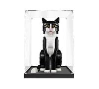 Vitrine en Acrylique Compatible pour Le-go 21349 Chat de Smoking Modèle,Itrine De Comptoir Anti-Poussière avec Socle Noir,Boîte De Rangement pour Collection (modèle Non Inclus) B,2MM