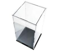 Vitrine en acrylique, Cube de rangement transparent for comptoir, figurines, objets de collection, modèles, boîte de protection, organiseur de bureau à domicile, à monter soi-même(20x20x20CM)