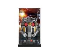 Vitrine en acrylique pour casque Lego Star-Lord's 76251 - Vitrine, protège et décore le modèle avec rangement anti-poussière - Cadeaux (fond C)