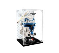 Vitrine en acrylique pour casque Lego Star Wars Captain Rex 75349, vitrine, protection et décoration avec rangement anti-poussière (fond C (40,6 x 40,6 x 66 cm)