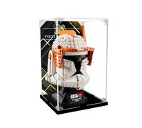 Vitrine en acrylique pour casque Lego Star Wars Clone Commander Cody 75350, vitrine, protéger et décorer les modèles avec rangement anti-poussière (fond C (40,6 x 40,6 x 66 cm)