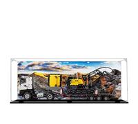 Vitrine en acrylique pour kit de construction de camion Lego 42175 - Vitrine transparente anti-poussière compatible avec Lego 42175 (présentoir uniquement) (base noire)
