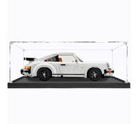 Vitrine en acrylique pour LE-GO 10295 Icons Porsche 911 Ra-cing Car - Protection contre la poussière - Boîte de rangement et d'organisation pour modèle LE-GO - Dimensions : 45 x 20 x 15 cm (base de 3