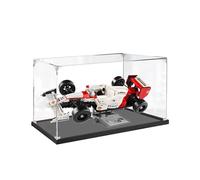 Vitrine en acrylique pour LE*GO 10330 Mc*Laren MP4/4 & Ayrton Senna - Boîtier de présentation et de rangement transparent et anti-poussière pour modèles de construction de collection (Black-2mm)