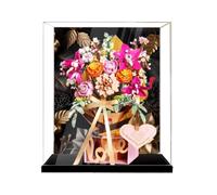 Vitrine en acrylique pour Le-go 10342 Motif fleurs préservées Boîte de présentation uniquement) (fond StyleC 3 mm)