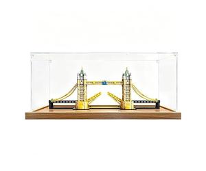 Vitrine en acrylique pour LE*GO 21067 Architecture London Tower Bridge, boîte de présentation de protection ultra transparente et résistante à la poussière, vitrine stable épissée pour modèle de