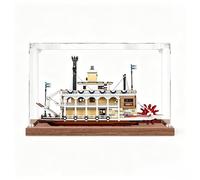 Vitrine en acrylique pour LE*GO 21356 Bat*eau à vapeur du canal - Vitrine de rangement et d'exposition transparente et anti-poussière de qualité supérieure (Modèle non inclus) (Wood Tone-2mm)