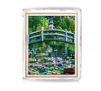 Vitrine en acrylique pour Le-go 31220 Pont de Monet au-dessus des nénuphars - Boîte de présentation anti-poussière (boîte de présentation uniquement)