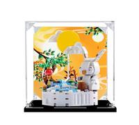 Vitrine en acrylique pour Le-go 40643 modèle lapin jade - Boîte de présentation anti-poussière (boîte de présentation uniquement) (fond StyleA 3 mm)