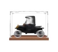 Vitrine en Acrylique pour Le*GO Série 11376 ICO*NS Fo*RD Classe T - Boîtier de présentation et de Rangement Transparent et Anti-poussière pour modèles Construction de Collection (Wood-Grain-3mm)