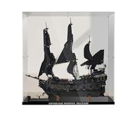 Vitrine en Acrylique pour Le modèle Le-GO 10365 Capitaine Jack Sparrow : La Perle Noire, vitrine Anti-poussière, Compatible avec pour Le-GO 10365 (modèle Non Inclus) 3 mm-Version Transparente