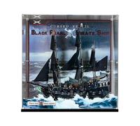 Vitrine en Acrylique pour Le modèle Le-GO 10365 Capitaine Jack Sparrow : La Perle Noire, vitrine Anti-poussière, Compatible avec pour Le-GO 10365 (modèle Non Inclus) 3 mm-Arrière-Plan