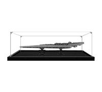 Vitrine en acrylique pour Lego 10221 Star Destroyer Model, anti-poussière et transparente, collection de modèles (modèle non inclus) (base noire, 3 mm)