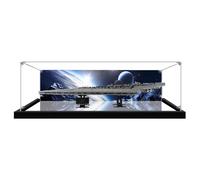 Vitrine en acrylique pour Lego 10221 Star Destroyer Model, anti-poussière transparente, vitrine de collection de modèles (modèle non inclus) (Base miroir + fond 3 mm)