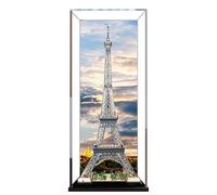 Vitrine en acrylique pour Lego 10307 Paris Tour Eiffel - 3 mm - Étanche à la poussière - Vitrine compatible avec Lego 10307 (modèle non inclus) (construction de fond A)
