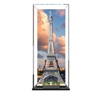 Vitrine en acrylique pour Lego 10307 Paris Tour Eiffel - 3 mm - Étanche à la poussière - Vitrine compatible avec Lego 10307 (modèle non inclus) (construction de fond B)
