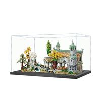 Vitrine en acrylique pour Lego 10316 Le Seigneur des Anneaux Rivendell Château Jeu de Construction, Boîte Transparente Anti-Poussière - Vitrine Uniquement, Boîte d'Exposition Compatible avec Lego