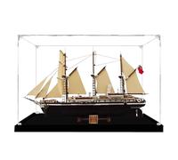 Vitrine en acrylique pour Lego 10335 Endurance Expedition Ship Model - Boîte de présentation anti-poussière de 3 mm compatible avec Lego 10335 (modèle non inclus) (bouton pression 2 mm, noir)