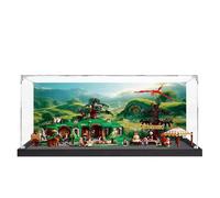 Vitrine en acrylique pour Lego 10354 Le Seigneur des Anneaux : Le modèle Shire 3 mm, boîte de présentation anti-poussière compatible avec Lego 10354 (modèle non inclus) (fond 3 mm A)