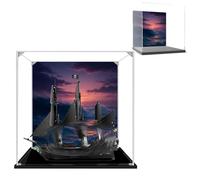 Vitrine en acrylique pour Lego 10365 Black Pearl Ship, boîte anti-poussière, boîte de rangement, boîte transparente, compatible avec 10365 (boîte uniquement) (fond B)