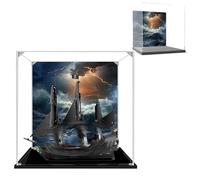 Vitrine en acrylique pour Lego 10365 Black Pearl Ship, boîte anti-poussière, boîte de rangement, boîte transparente, compatible avec 10365 (boîte uniquement) (fond A)