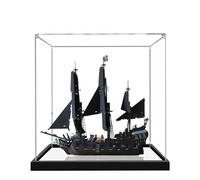Vitrine en acrylique pour Lego 10365 Captain Jack's Black Pearl, boîte de présentation anti-poussière de 3 mm, vitrine compatible avec Lego 10365 (modèle non inclus) (Transparent 2 mm + miroir)