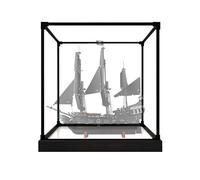 Vitrine en Acrylique pour Lego 10365 Captain Jack's Black Pearl, boîte de présentation Anti-poussière, Compatible avec Lego 10365 (modèle Non Inclus) (Black)