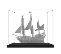 Vitrine en Acrylique pour Lego 10365 Le Navire Black Pearl - Boîte de Rangement et vitrine Anti-poussière Compatible avec Le modèle de Bateau Pirate du Capitaine Jack (3mm,Black)