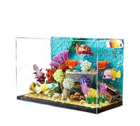 Vitrine en acrylique pour Lego 10366 Ensemble de Construction Aquarium Tropical, Boîte Transparente et Résistante à la Poussière - Uniquement la Vitrine, Boîte de Présentation Compatible avec Lego