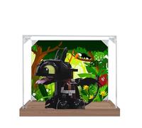 Vitrine en acrylique pour Lego 10375 How to Train Your Dragon Toothless - Boîte de présentation anti-poussière de 3 mm compatible avec Lego 10375 (modèle non inclus) (fond 3 mm A)
