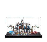 Vitrine en acrylique pour Lego 11370 Stranger Things: The Creel House - 3 mm - Étanche à la poussière - Vitrine compatible avec Lego 11370 (modèle non inclus) (base noire 3 mm)