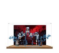 Vitrine en acrylique pour Lego 11370 Stranger Things: The Creel House - 3 mm - Étanche à la poussière - Vitrine compatible avec Lego 11370 (modèle non inclus) (fond en bois A - Base en bois A)