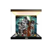 Vitrine en acrylique pour Lego 11383 Manoir du maire (avec lumière (base A | Vitrine en acrylique compatible avec Lego 11383 Mayor's Manor, rangement et présentation anti-poussière sans modèle