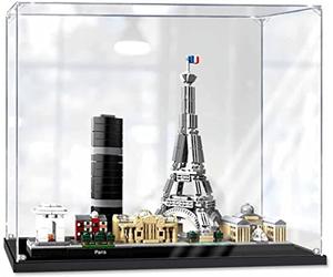 Vitrine en acrylique pour Lego 21044 Paris Architecture Boîte de rangement de protection anti-poussière Compatible avec Lego(3mm)