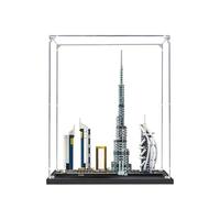 Vitrine en acrylique pour Lego 21052 Dubaï Skyline modèle 3 mm anti-poussière compatible avec Lego 21052 (modèle non inclus) (Transparent 2 mm)