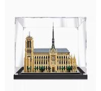 Vitrine en acrylique pour Lego 21061 Notre Dame de Paris, compatible avec 21061, vitrine transparente anti-poussière (kit modèle non inclus) (noir 2 mm)